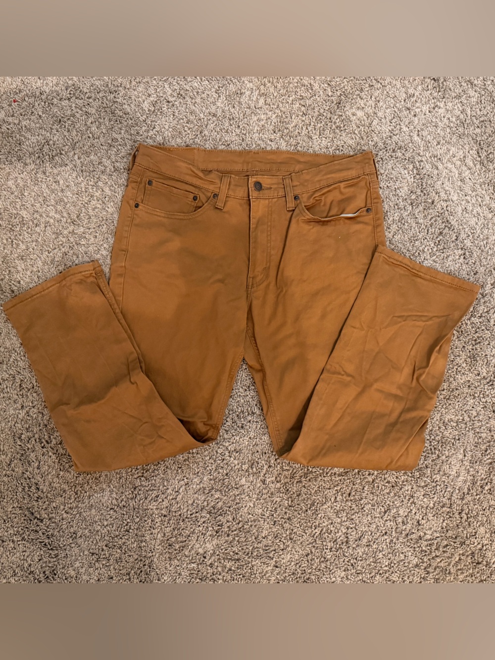 Levi's 541 Relaxed Fit Caramel Brown Work Pants—34/30